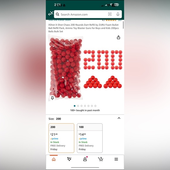 Foam Ammo for Nerf Rivals 200ct - Picture 2 of 2